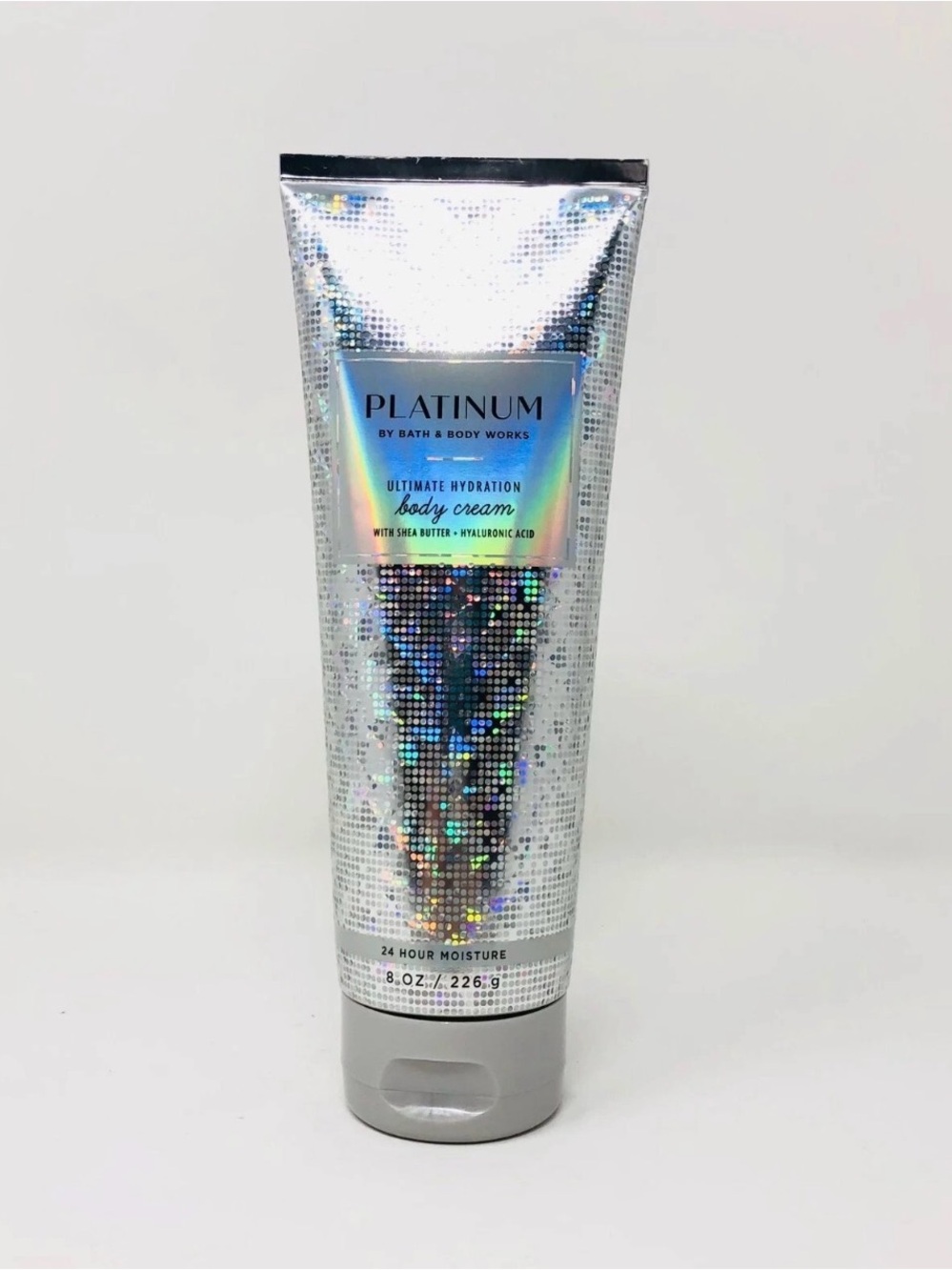 Bath & Body Works Platinum Hydration Body Cream - Silver Holographic